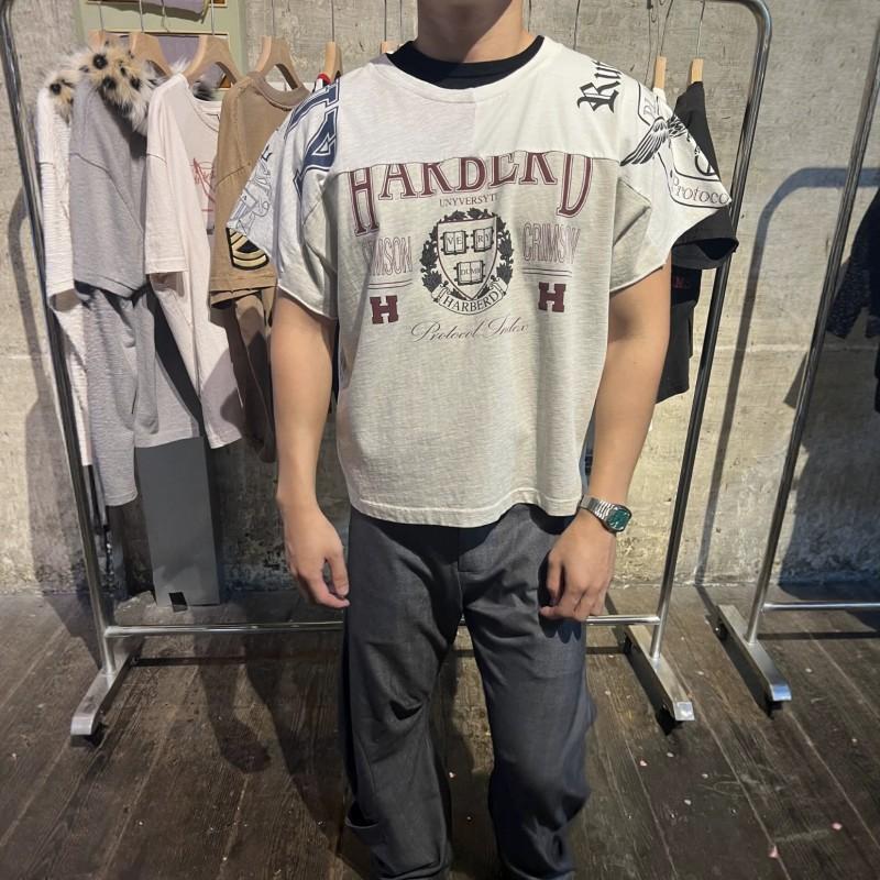 Unisex Cotton Graphic Tee 2026 Loose Fit Round Neck Short Sleeve Eco Print T-Shirt Youth Casual Wear