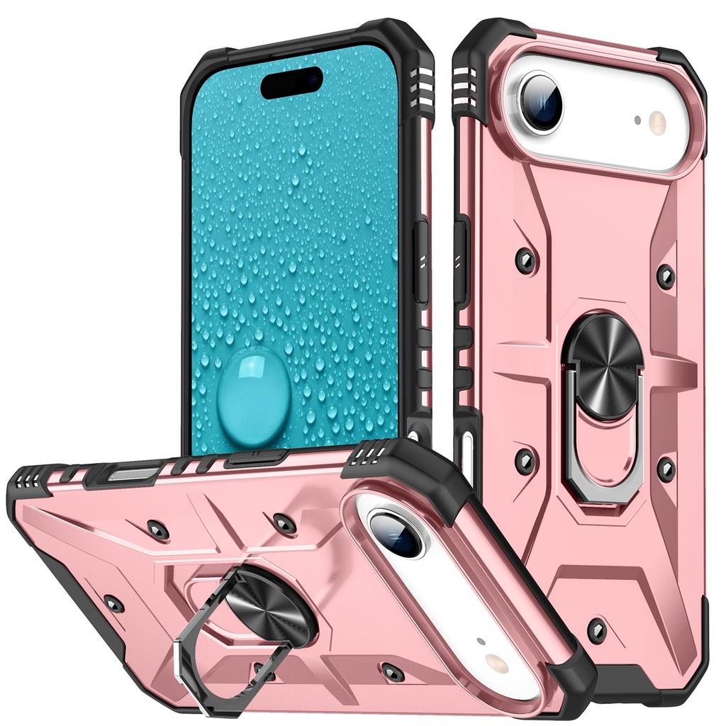 Для iPhone 17 Air Чехол ПК+ТПУ Противоударный Чехол для Телефона с Кольцом-Подставкой