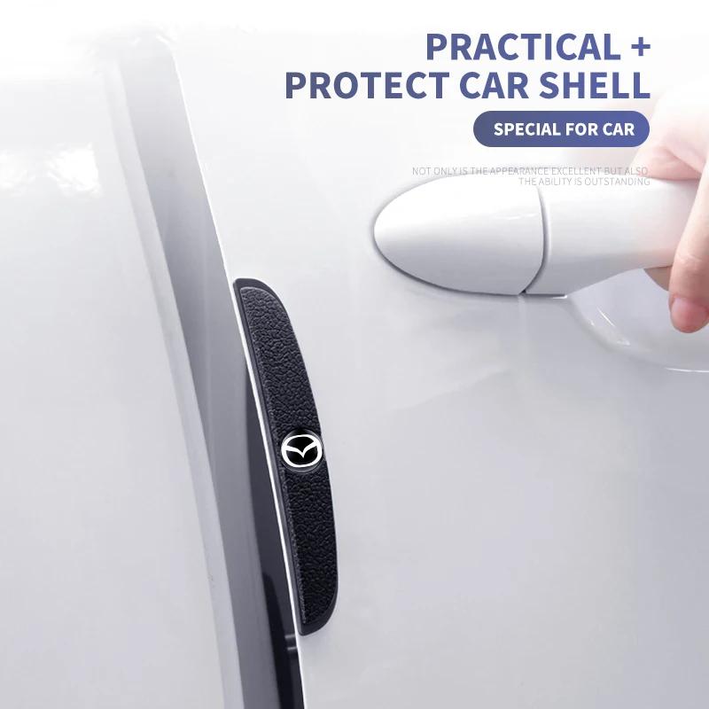 4pcs Rubber Bumper Strip Car Door Anti-Collision Emblem Sticker For Mazda 3 6 Atenza Axela Demio CX3 CX5 MP MS RX8 Car Goods