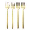 4 шт., набор обеденных вилок 18/10, набор маленьких вилок для фруктов из нержавеющей стали, золотая десертная вилка для торта, закусок, Золотая вилка для салата, набор столовой посуды