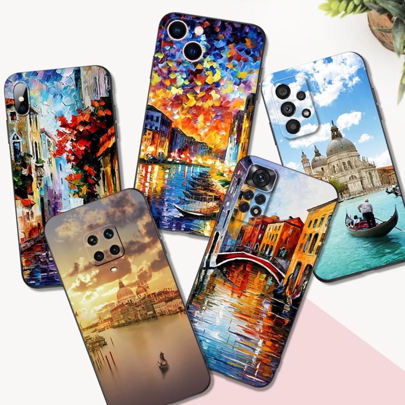 Black Tpu Case For Huawei P30 Lite P30 Pro P40 Case For Huawei P40 LITE E P Smart 2020 Case Cover Italy Venice City