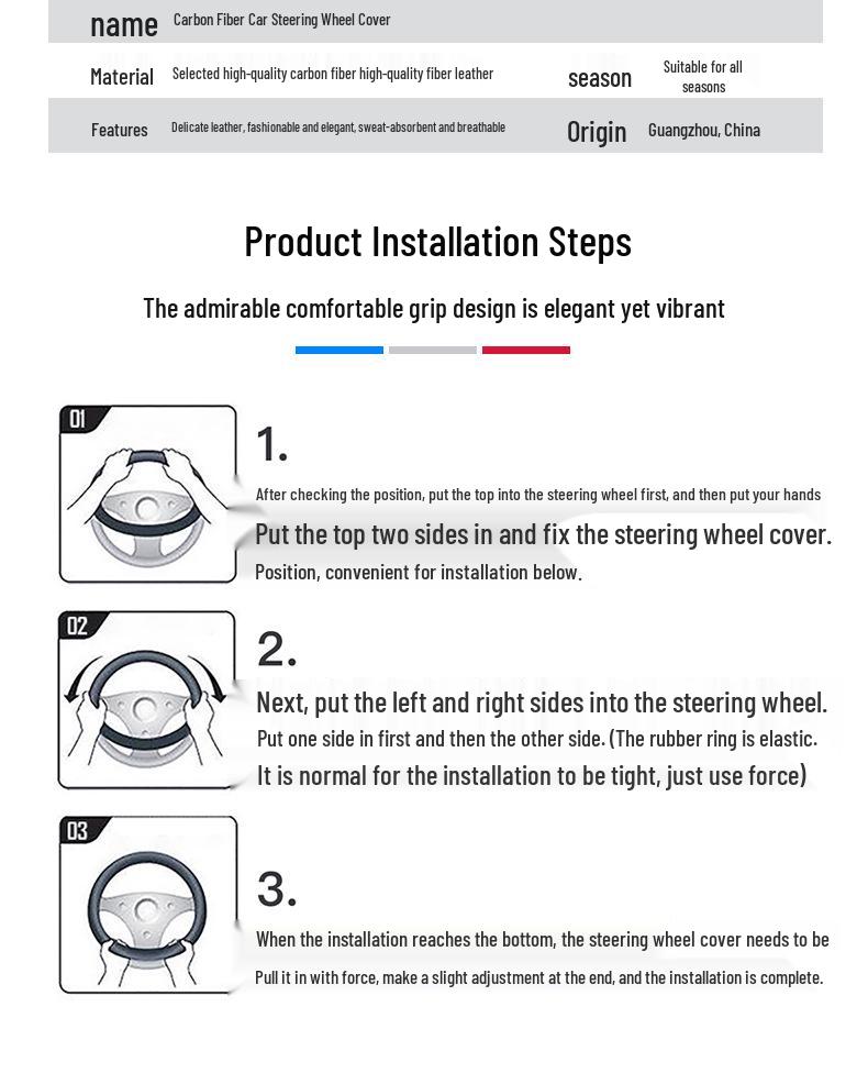 Cartoon Steering Wheel Cover for Buick Regal, Excelle, LaCrosse, Verano, Encore, Envision