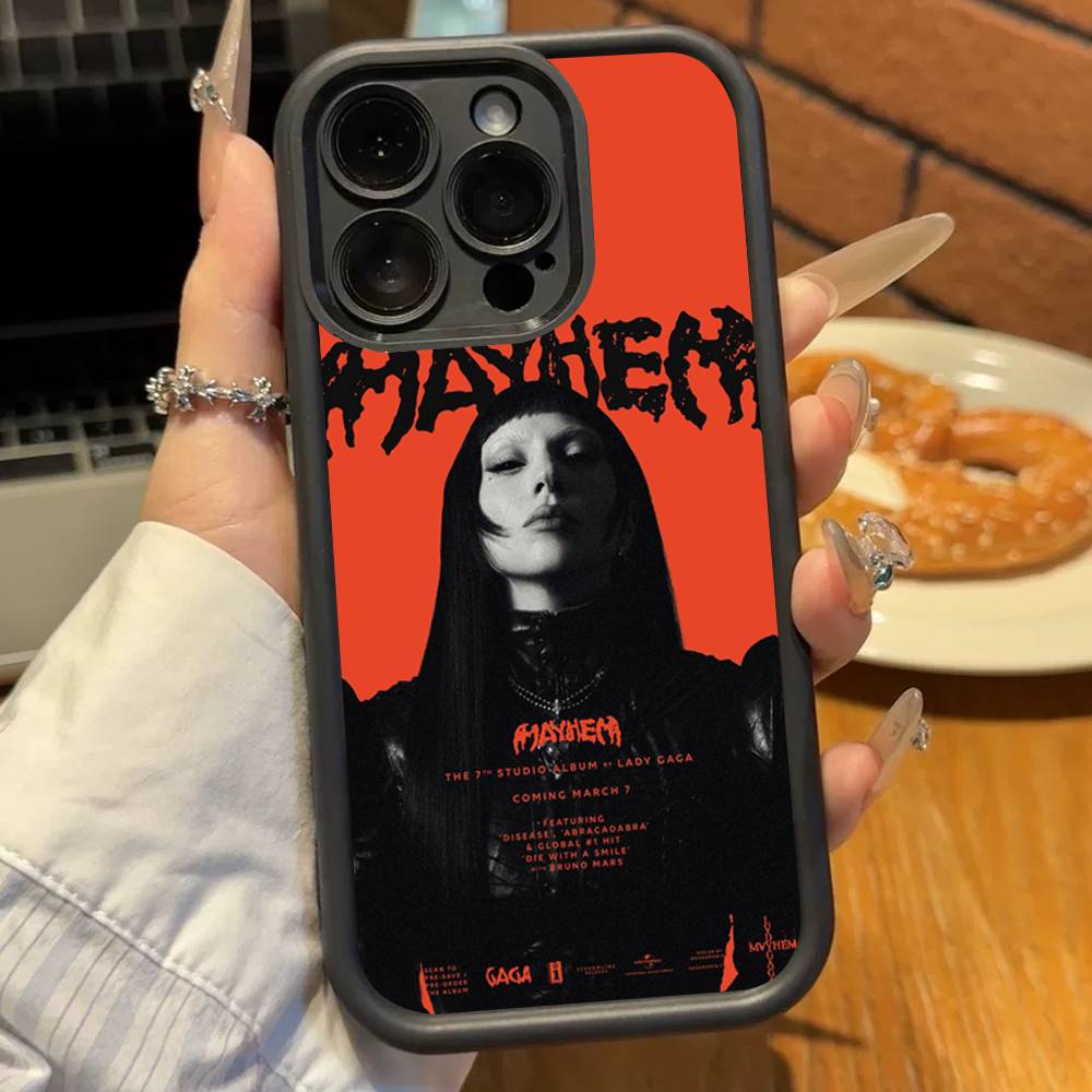 Певица Л-Леди Гага Mayhem Силиконовый Чехол для Телефона Для iPhone 17 Air 17 16 15 14 13 12 11 Plus Pro Max Ударопрочный Мягкий Чехол