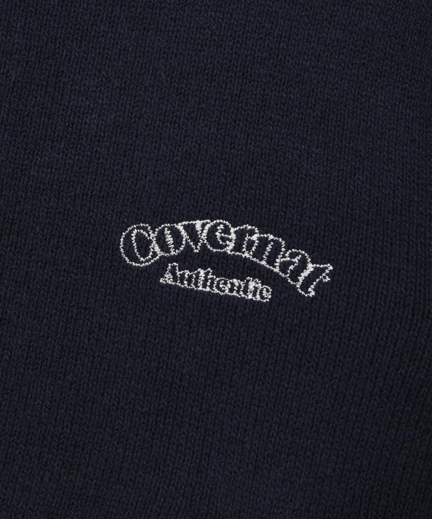 COVERNAT WOMAN High-Neck Zip-Up Knit Navy