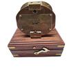 Brunton Compass with Wooden Box Brass Geological Survey Compass Engraved Royal Navy 1920 Personalized Gift Nautical Decor