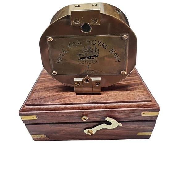 Brunton Compass with Wooden Box Brass Geological Survey Compass Engraved Royal Navy 1920 Personalized Gift Nautical Decor