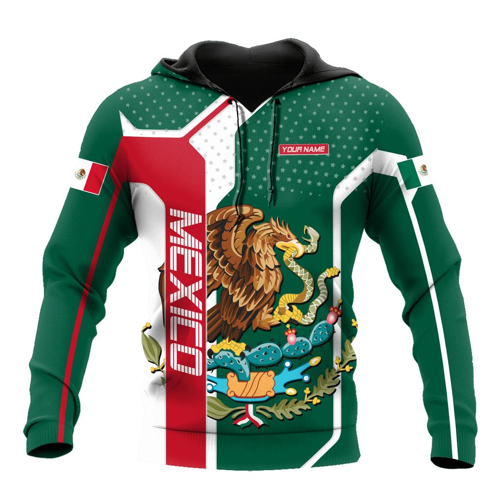 Mexico National Flag Print Hoodies For Men Fashion 3D Eagle Pattern New In Sweatshirts Hip Hop Harajuku Oversized Pullover Tops