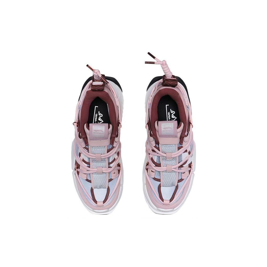 Li Ning Pangu, Вишневый Цвет, Износостойкие, Дышащие, Низкие, Повседневная Обувь, Женская, Розовый Умбра AGLQ182-2