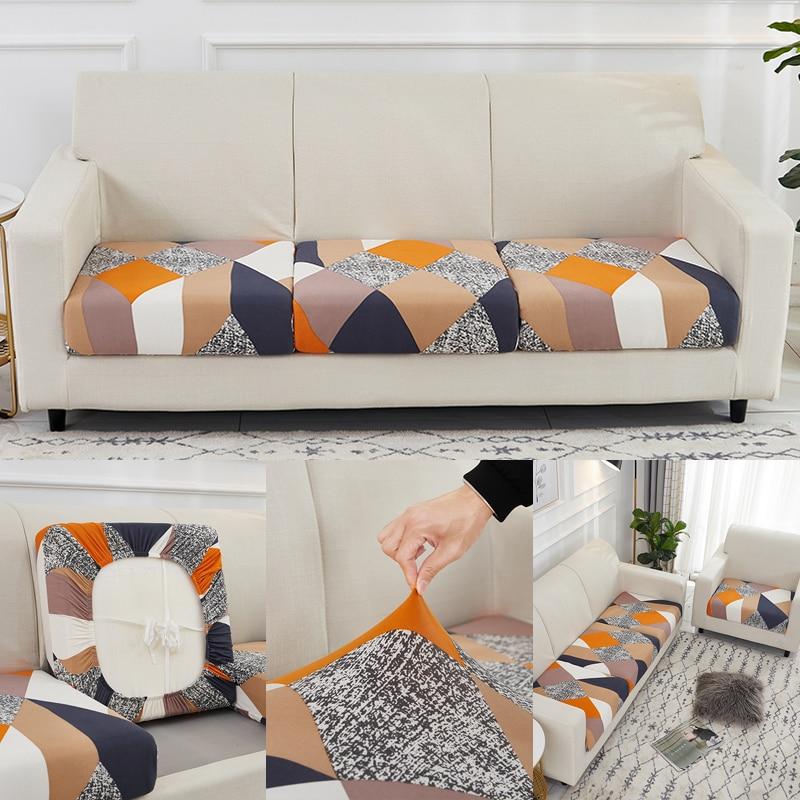 Чехол на диван с геометрическим принтом, эластичный, стрейч, защитный чехол для углового дивана, кресла, мебели, с дизайном легкой посадки