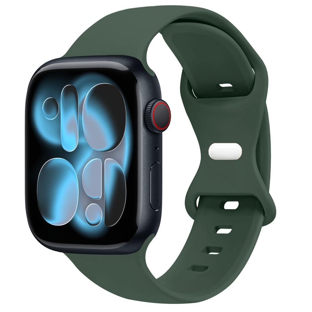 Спортивный силиконовый ремешок для Apple Watch Bands 40мм 44мм 46мм 45мм 41мм 49 42мм Correa Браслет iWatch серия 10 11 9 8 7 ultra 3 SE