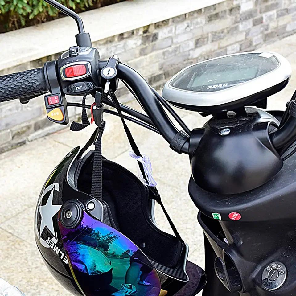 Универсальные мотоциклетные рули Крюк для шлема Замок Прочный металл Противоугонная безопасность Мотоциклетные велосипедные тросовые замки для шлема