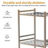 Garden Organizer Tool Organizer, 35-Slot Steel Rolling Rack with Wheels, Adjustable Feet Yard Sturdy Holder for Shovels, Rakes, Brooms and