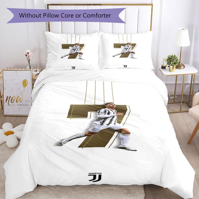 Ronaldo's Celebration Moment Bedding Set, Breathable Duvet Cover with Pillowcases, Soft Bed Linen for Bedroom Home Decoration, Perfect Festival Birthd