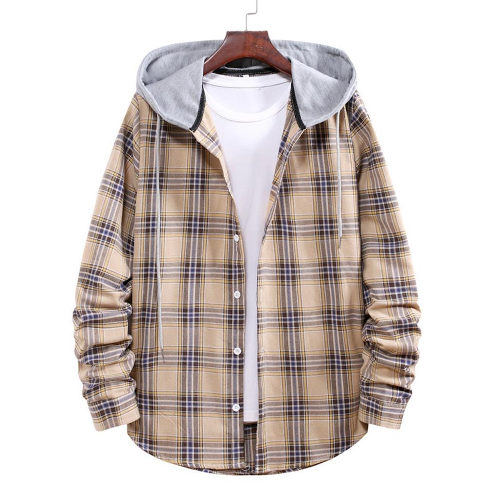 Autumn Style Son Hooded Shirt Men's Style Loose Long Sleeve Top