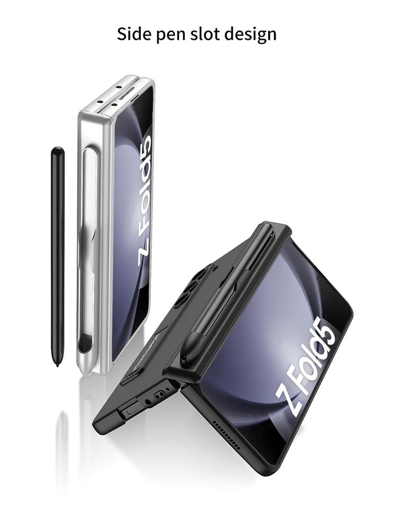 Samsung Galaxy Z Fold 5 Magnetic Folding Case with Pen Slot & Full Coverage Protection
