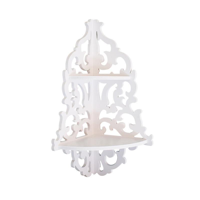Countryside White European Corner Stand Flower Display Living Room Decoration