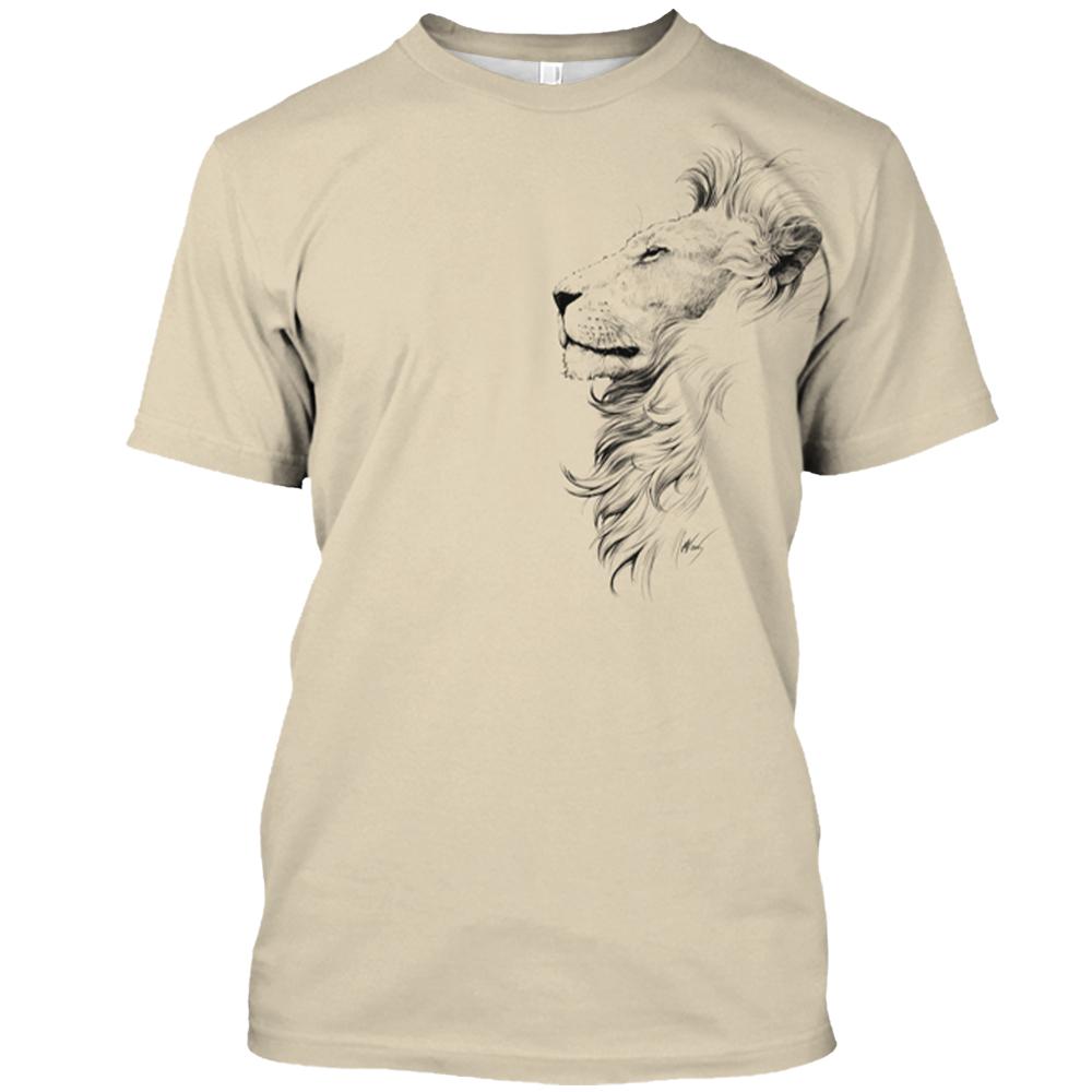 Винтажная мужская футболка с животными, футболки с 3D принтом льва, топы с короткими рукавами, летние дышащие рубашки для фитнеса, мужская одежда