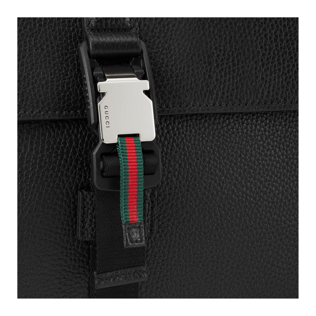 GUCCI Soft Grain Leather Clutch Medium Mens Black