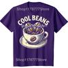 Смешные Cool Beans Кофе Кофеин Любитель Ретро Футболки Хлопок Короткий Рукав Подарки на День Рождения Мужская Повседневная Свободная Оверсайз Футболка