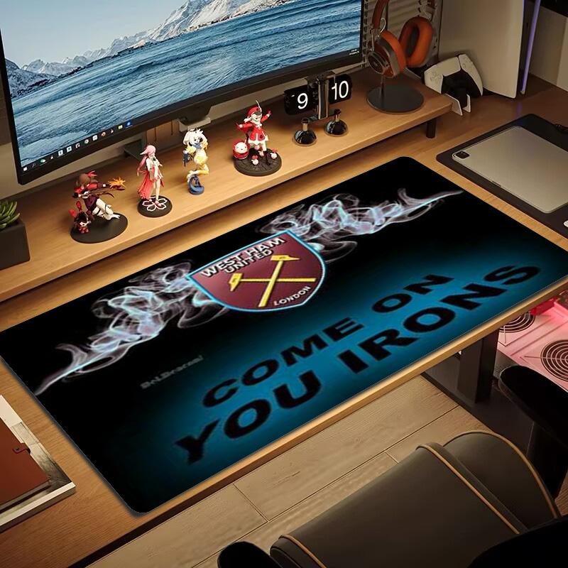 West Ham United FC Logo Color Mouse Pad Large Gaming Table Cushion Non-slip Laptop Tablet Big Mousepad XXL Mat Mini PC Playmat With Lock edge