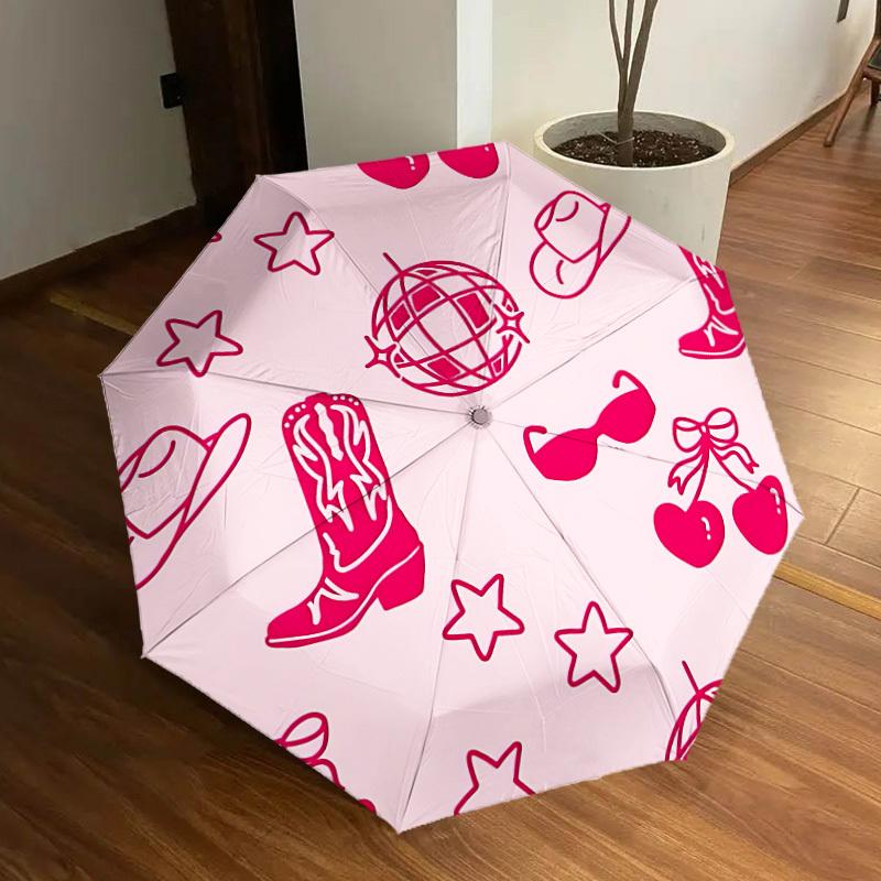 1pc Cowgirl Automatic Open/Close Umbrella, Formal Events - Ideal Gift for Family or Friends, Outdoor Accessory yy251211221