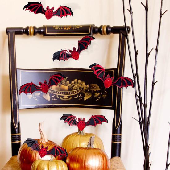 12 шт. Хэллоуин Летучая мышь Наклейки на стену Украшения Большие Полые Летучие мыши Наклейки на стену для Стены Стекла Зеркала Декор Гостиной