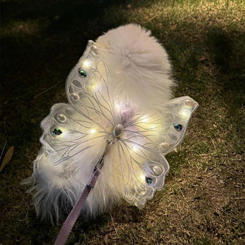 For Small Medium Dog Clothes Glowing Cat Accessories Cute Pet Back Decoration