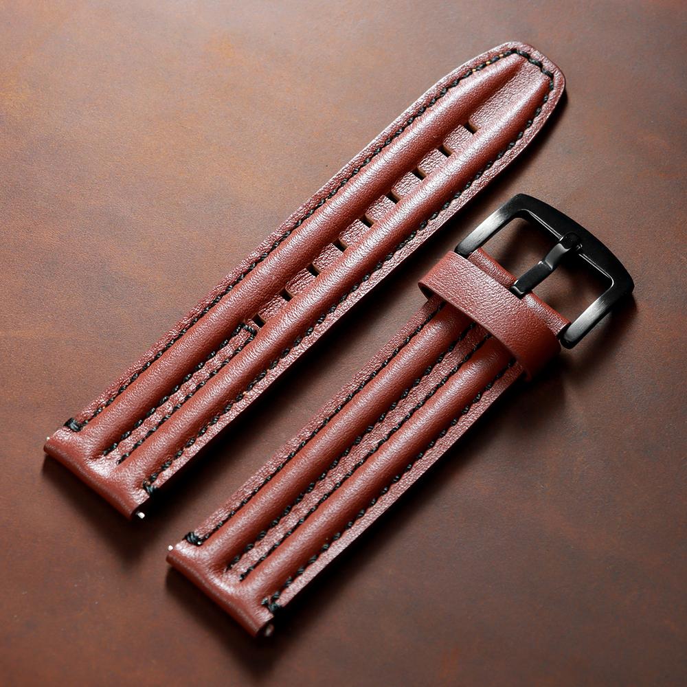 20 мм 22 мм 24 мм Ретро Натуральная Коровья Кожа Ремешки для Часов для Seiko Кожаный Прочный Двойной Костяной Ремешок для Omega Мужские Женские Аксессуары