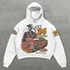 2026 Mens Oversized Hooded Sweatshirt With Digital Print Letter Design Casual Loose Fit Long Sleeve Pullover Fall