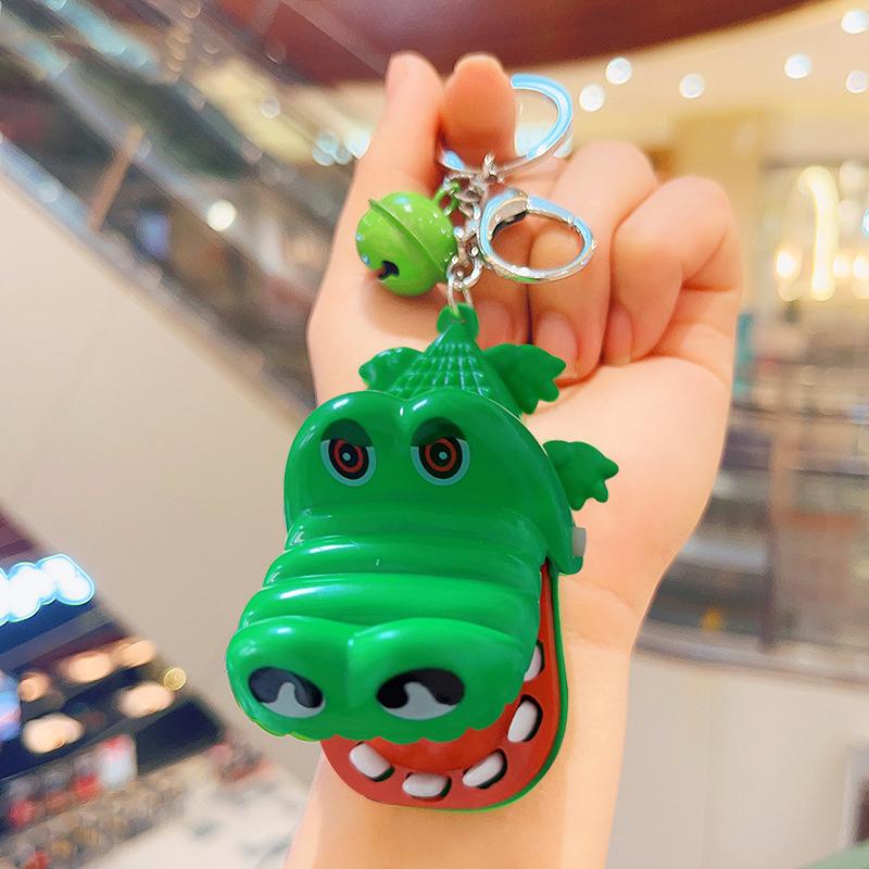 Crocodile Teeth Toys Keychain Children's Crocodile Fingers Reaction Training Dinosaurs Animal Pull Back Trick Game Family