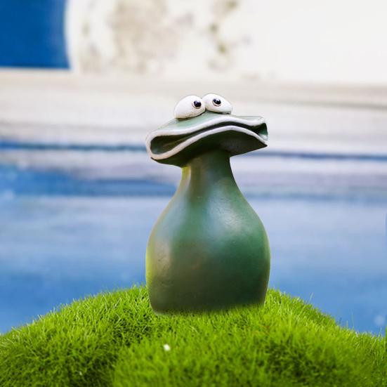 Мультяшная фигурка лягушки с большим ртом, смола, фигурка животного, модель игрушки, статуя, скульптура, украшение для дома и улицы, сада, орнамент, фестиваль, подарок