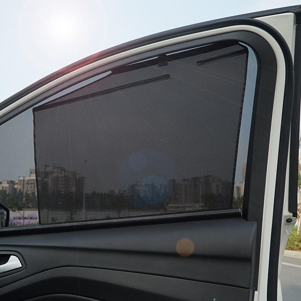 Car Window Sunshade Automatic Retractable Curtain Summer UV Protection Mesh Privacy Universal Side Window Cover Accessories