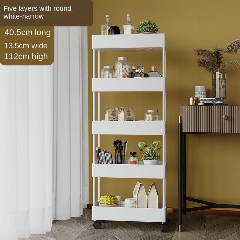 2/3/4-слойная стойка для хранения с узкими зазорами, полки для кухни, ванной комнаты, органайзер, мобильная тонкая тележка для хранения с колесной тележкой, экономия места