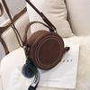 Маленькие круглые сумки через плечо для женщин, сумки через плечо из искусственной кожи с заклепками, женские сумки, круглая сумка, симпатичная сумка-мессенджер с подвеской в виде звезды