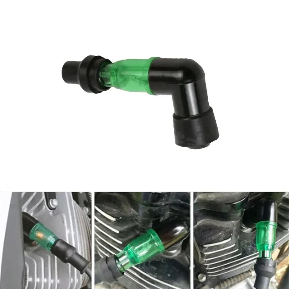 1 шт. мотоцикл 3 цвета 90 градусов мигающий колпачок свечи зажигания зажигания высокого давления колпачок вспышки колпачок свечи зажигания мотоциклетное оборудование