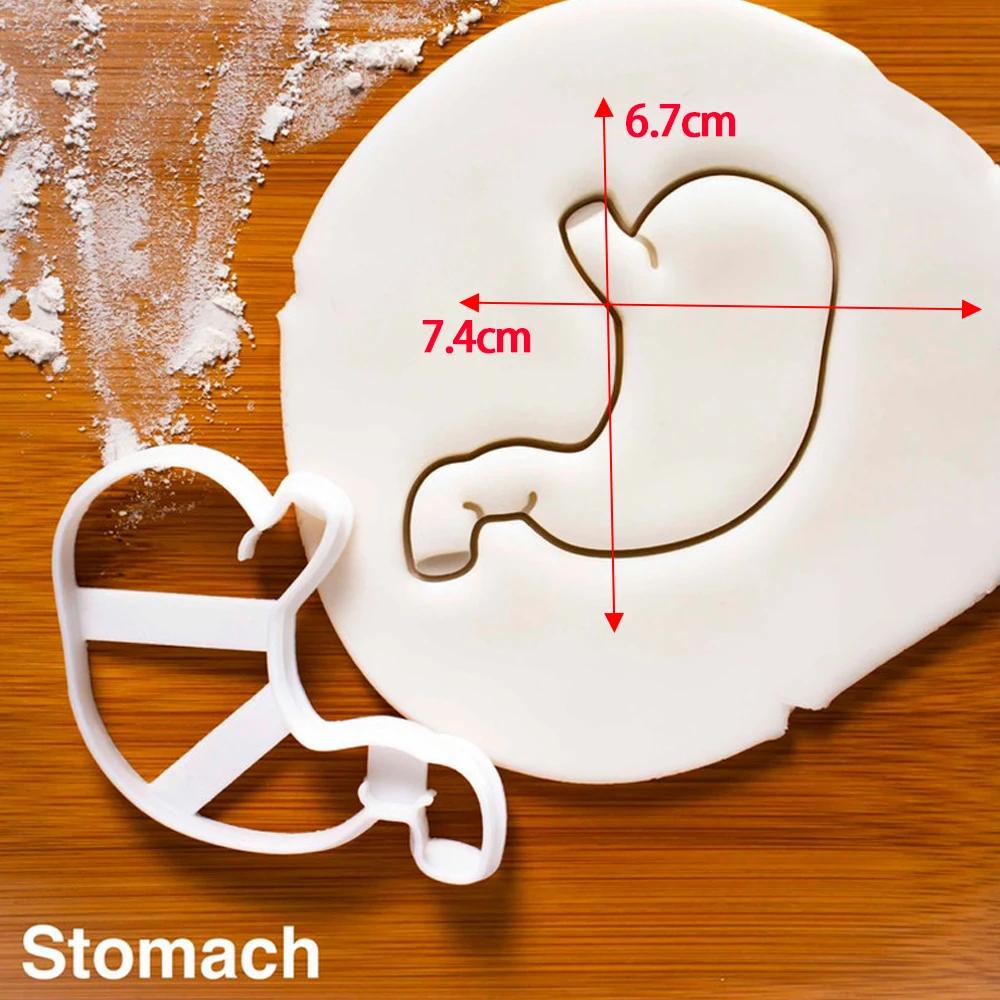 Human Organs Cookie Cutter Heart Brain Shape Fondant Icing Biscuit Mold Party Cake Decoating Baking Tools Kitchen Accessories