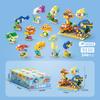 Small Particles Domestic Building Block Transparent Marine Life Toy Compatible Lego Puzzle Assembly Children'S Gift