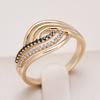 Черное кольцо с натуральным цирконом для женщин, модная геометрия, цвет розового золота, винтажное кольцо с кристаллом, подарок, повседневные изысканные украшения