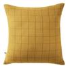Woven-dyed Pillowcase Large Checks Deco "Gaïa Match" 60 X 60 Cm & 50 X 70 Cm "Cotton Gauze" - Gaïa Match Saffron - 60 X 60