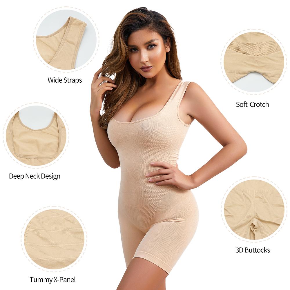 Женское корректирующее белье Боди Бесшовные прочные компрессионные жилеты для всего тела Формирователь бедра Тонкое нижнее белье Рубашки для похудения Майки для похудения