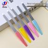 Stainless Steel Double-Sided Nail File with Plastic Handle for Shaping and Polishing