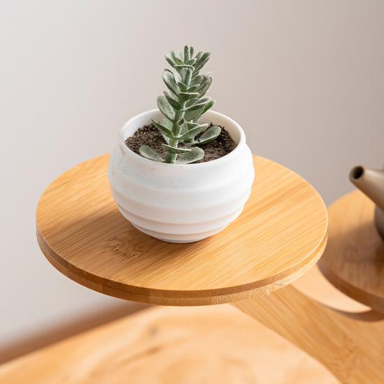 Tabletop Plant Stand Bamboo 5 Tier Flowerpot Stand Desk Window Sill Indoor Display Shelf for Corner Living Room Plants Decorations Figurines