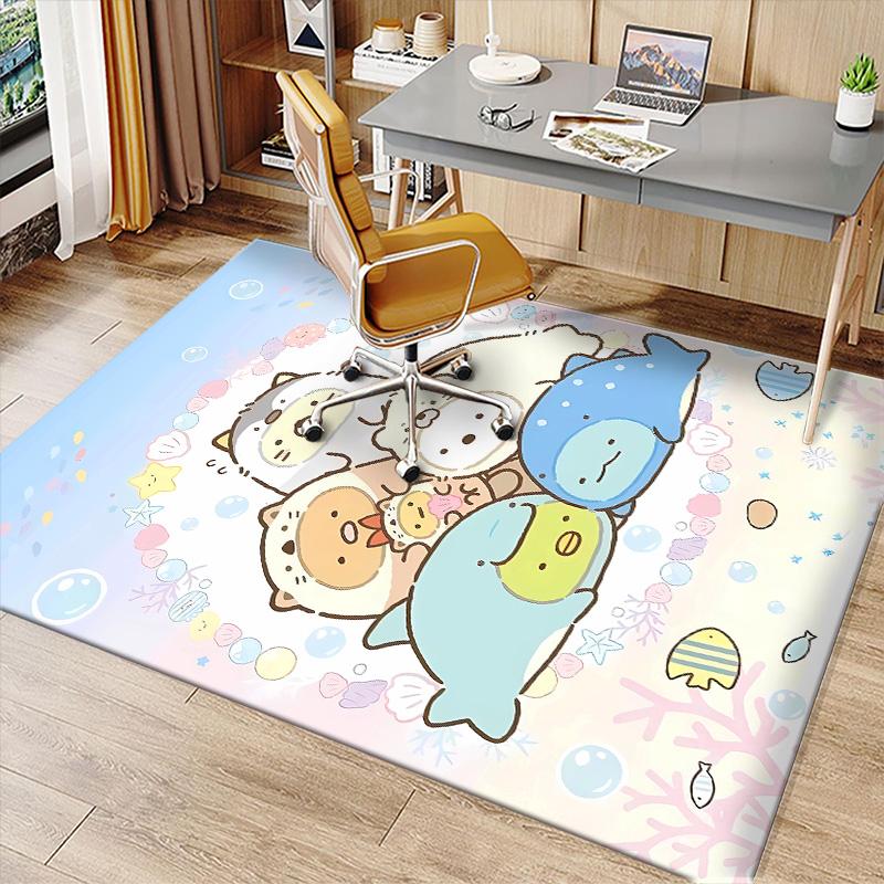 Sumikko Gurashi1 Printed Absorbent Washable Carpet, Non-Slip Bathroom Mats, Kitchen Rugs, Yoga Mat,Living Room Entrance, Camping Picnic Rugs