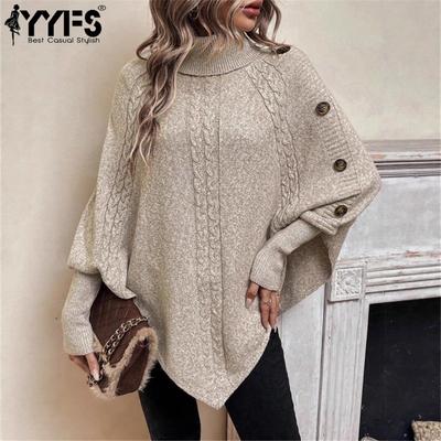 Женская мода повседневная осень-зима однотонный принт длинный рукав высокий ворот свитера