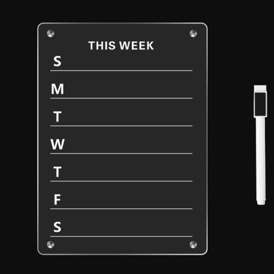 Акриловые магнитные наклейки на холодильник Доска для заметок Рабочее сообщение Заметки еженедельник Прозрачный дисплей