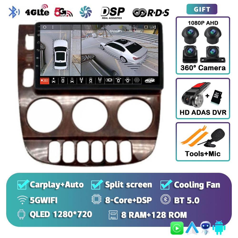 Android 13 Carplay Auto для Benz M-Class W163 ML 1997 1998 1999 2001 2002 2003 2004 2005 Автомобильный радиоприемник Мультимедийный проигрыватель Стерео DSP