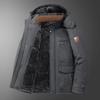 Мужская Утепленная Хлопковая Зимняя Куртка - Свободная, Большого Размера, Морозостойкая, Теплая Верхняя Одежда для Среднего и Пожилого Возраста