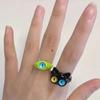 Funny Black Cat Combination Monster Ring Big Eyed Boy Sweet Cool Cartoon Cute Girlfriend Couple Ring Gift Accessories