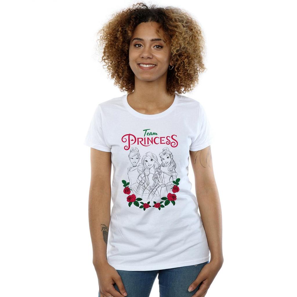 Disney Princess Womens/Ladies Flower Team Cotton T-Shirt