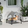 Cooling Raised Pet Bed w/ Washable Breathable Mesh, for Small Medium Dogs, 76 x 61 x 69.5cm - Light Grey